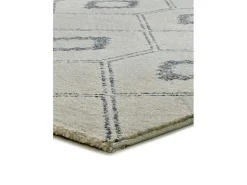 Alfombra interior - geométrico - azul / blanco - 160 x 230 cm - SIROCO
