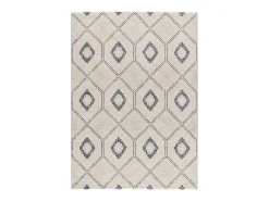 Alfombra interior - geométrico - azul / blanco - 160 x 230 cm - SIROCO