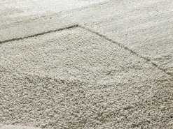 Alfombra interior - geométrico con relieve - crema - 120 x 170 cm - VERONA