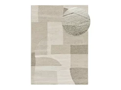 Alfombra interior - geométrico con relieve - crema - 120 x 170 cm - VERONA