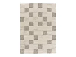 Alfombra interior - geométrico con relieve - crema - 120 x 170 cm - VERONA