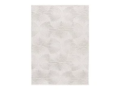 Alfombra interior - geométrico con relieve - crema - 60 x 110 cm - ESTILO