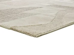 Alfombra interior - geométrico con relieve - crema - 80 x 150 cm - VERONA