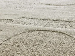 Alfombra interior - geométrico con relieve - crema - 80 x 150 cm - VERONA