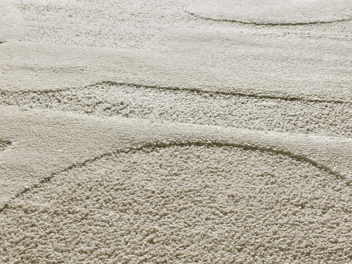 Alfombra interior - geométrico con relieve - crema - 80 x 150 cm - VERONA