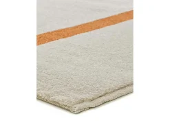 Alfombra interior - geométrico - beige / naranja - 140 x 200 cm - LESSIA