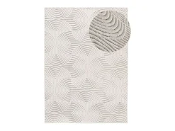 Alfombra interior - geométrico con relieve - crema - 120 x 170 cm - ESTILO