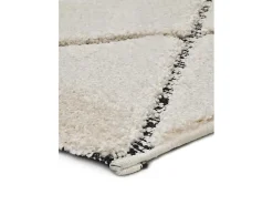 Alfombra interior - geométrico - blanco - 120 x 170 cm - SWANSEA
