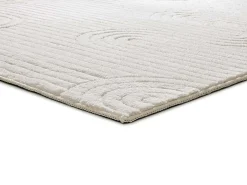 Alfombra interior - geométrico con relieve - crema - 200 x 290 cm - ESTILO