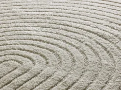 Alfombra interior - geométrico con relieve - crema - 120 x 170 cm - VERONA