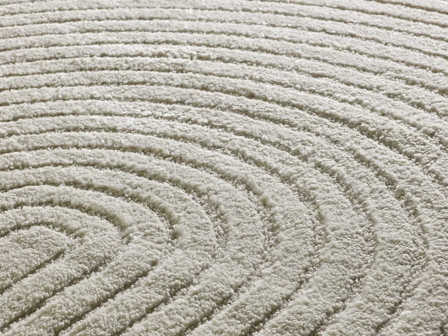 Alfombra interior - geométrico con relieve - crema - 120 x 170 cm - VERONA