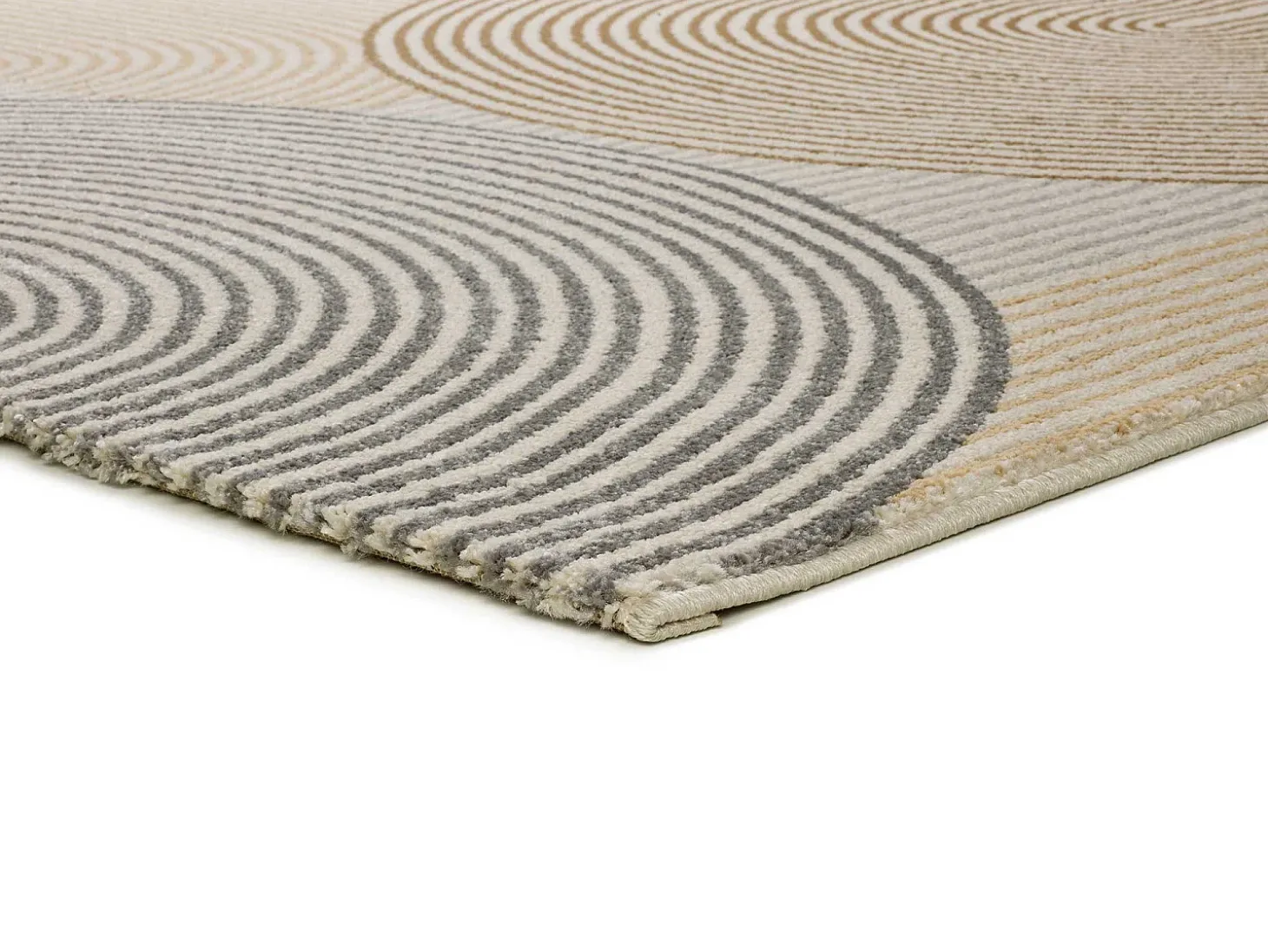 Alfombra interior - geométrico - beige - 80 x 150 cm - GARDEN