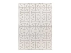 Alfombra interior - geométrico con relieve - plata - 160 x 230 cm - FLORA