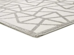 Alfombra interior - geométrico con relieve - plata - 160 x 230 cm - FLORA