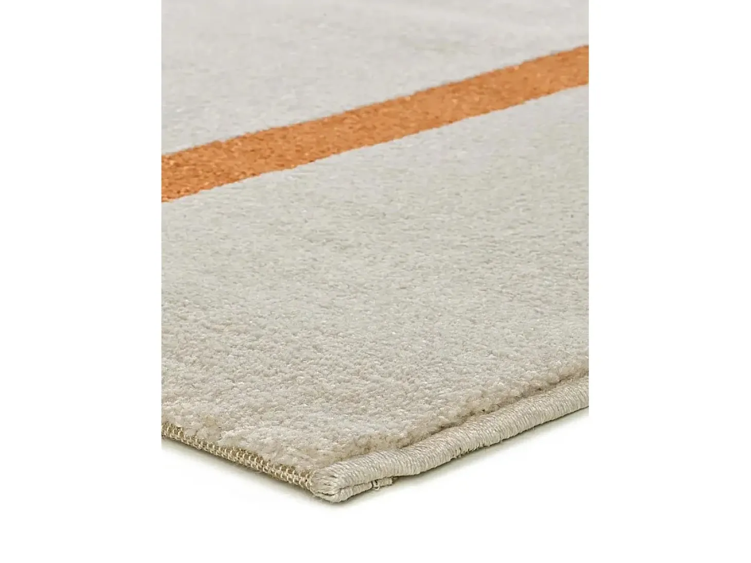 Alfombra interior - geométrico - beige / naranja - 120 x 180 cm - LESSIA