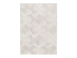Alfombra interior - geométrico con relieve - crema - 80 x 150 cm - ESTILO