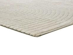 Alfombra interior - geométrico con relieve - crema - 80 x 150 cm - VERONA