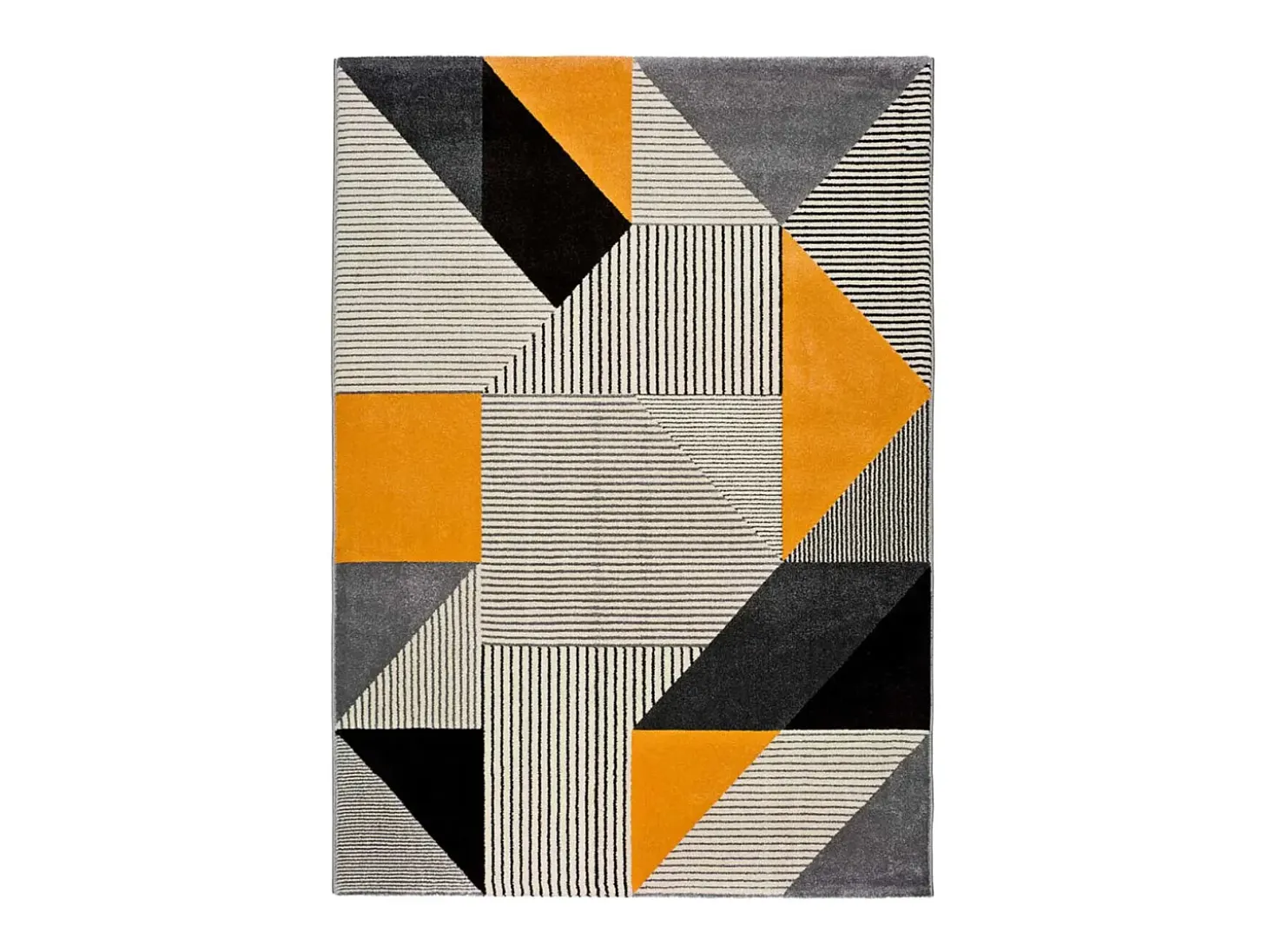 Alfombra interior - geométrico - gris - 80 x 150 cm - GLADYS