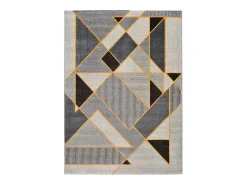 Alfombra interior - geométrico - gris - 160 x 230 cm - LEO