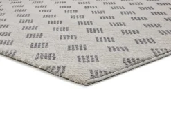 Alfombra interior - geométrico con relieve - plata - 80 x 150 cm - BARESA