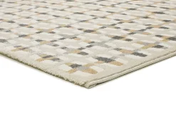 Alfombra interior - geométrico con relieve - multicolor - 80 x 150 cm - BARESA
