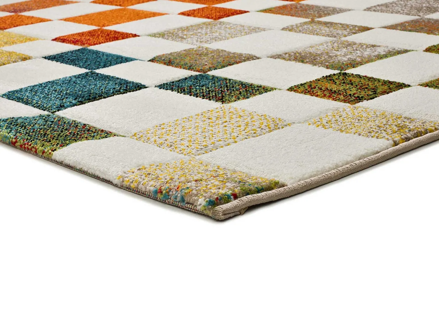 Alfombra interior - geométrico - multicolor - 140 x 200 cm - BRUNEI