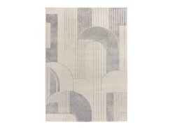 Alfombra interior - geométrico - beige / gris - 160 x 230 cm - PORTO