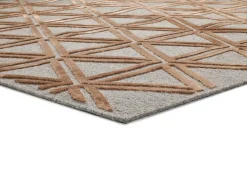 Alfombra interior - geométrico - cobre - 160 x 230 cm - LANA