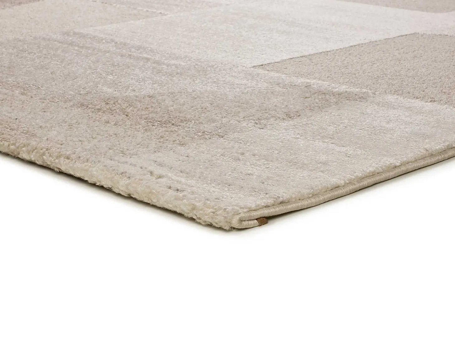 Alfombra interior - geométrico con relieve - crema - 160 x 230 cm - VERONA