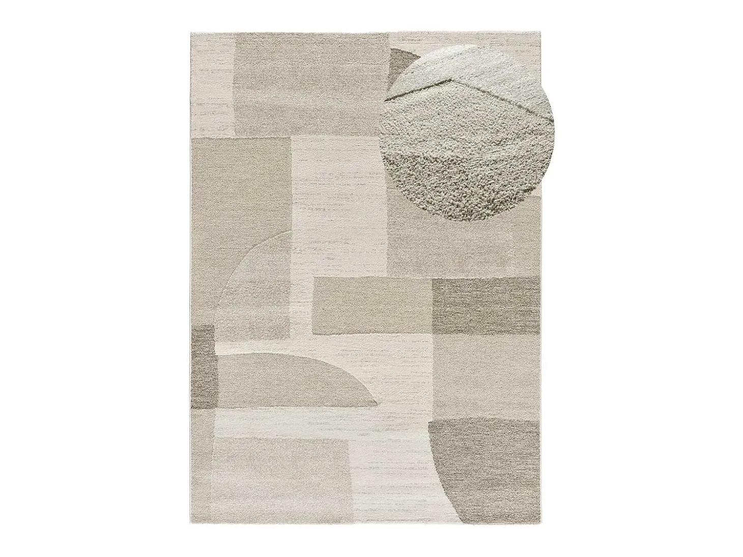 Alfombra interior - geométrico con relieve - crema - 160 x 230 cm - VERONA