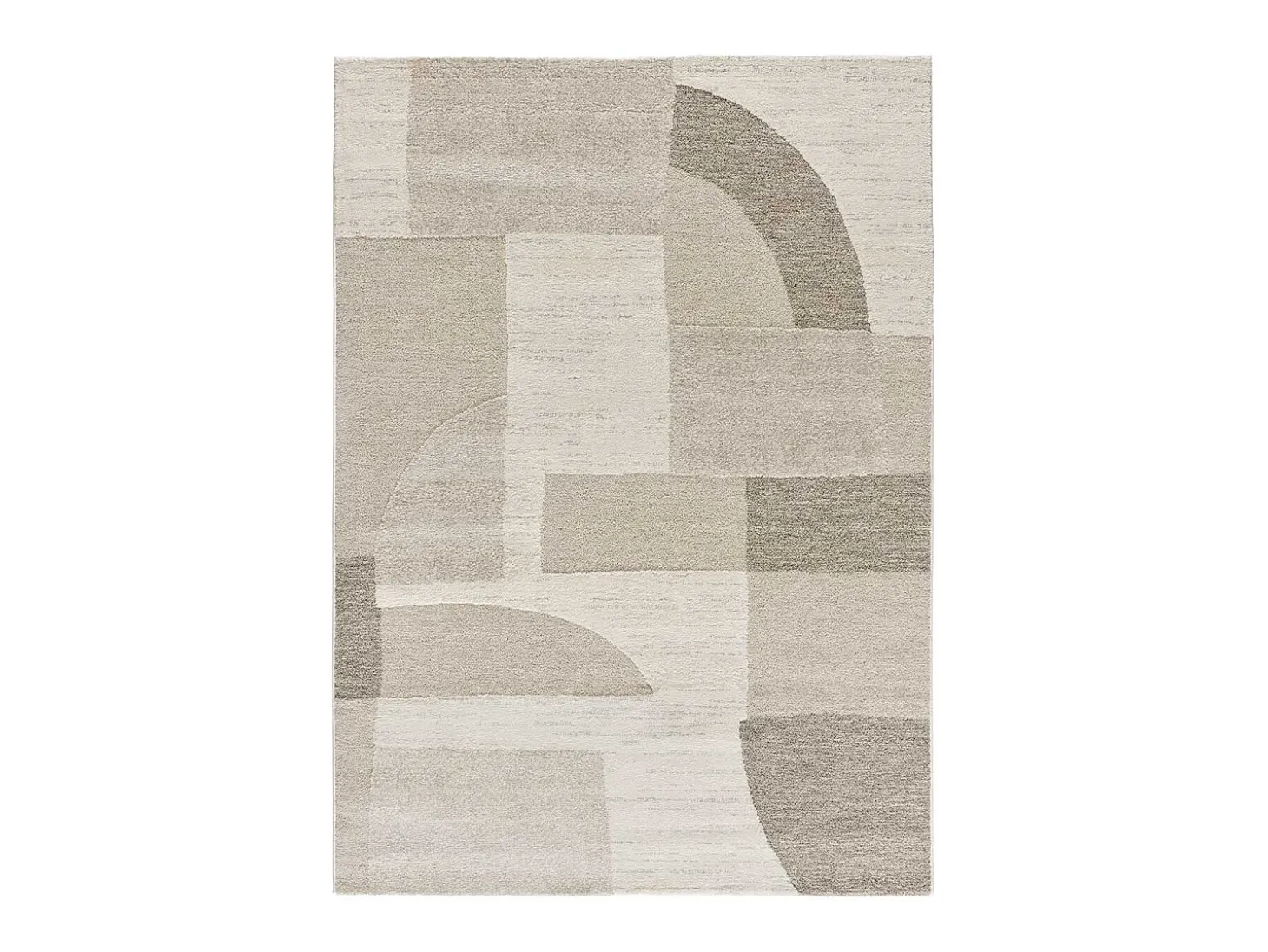 Alfombra interior - geométrico con relieve - crema - 160 x 230 cm - VERONA