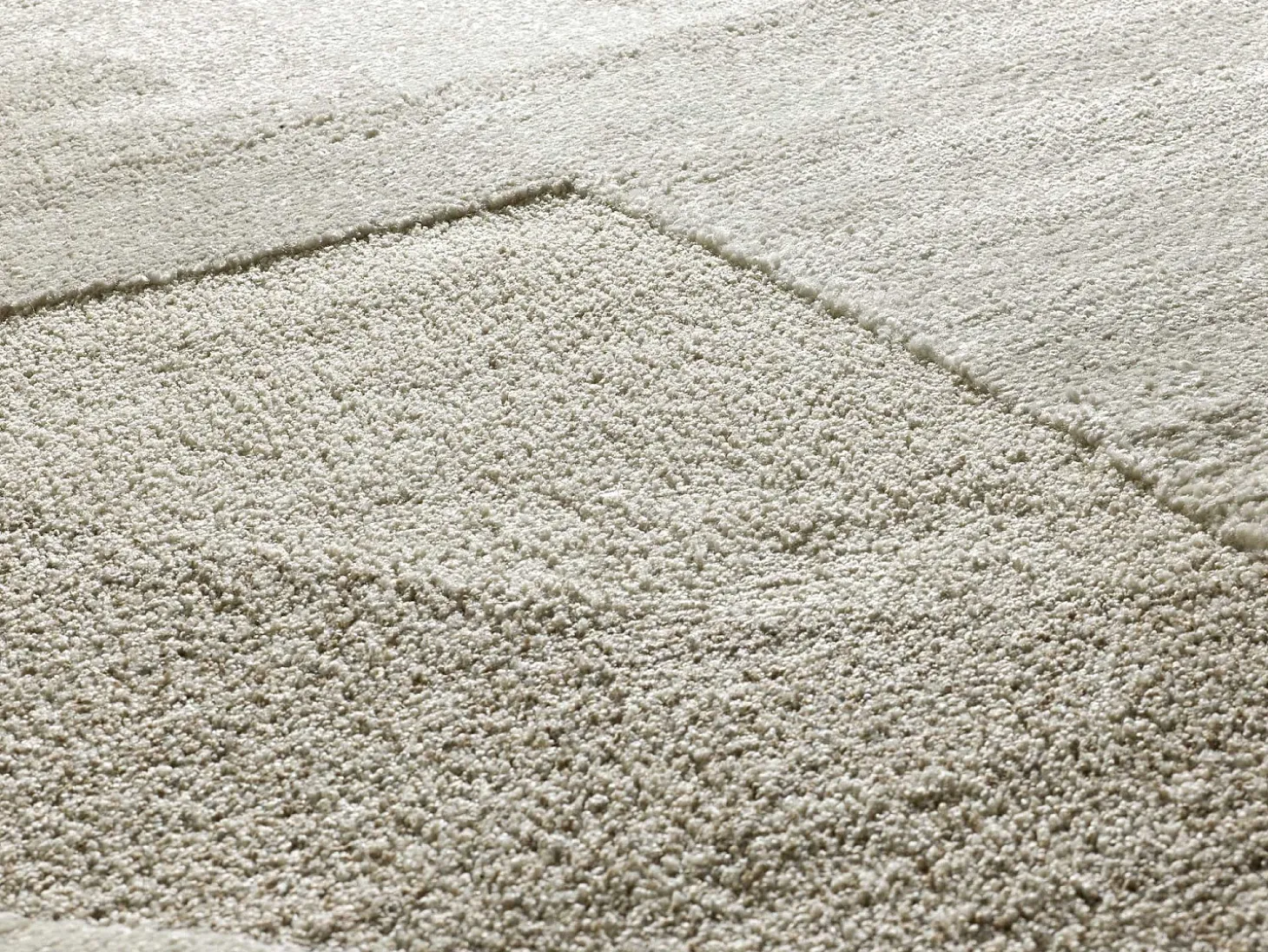 Alfombra interior - geométrico con relieve - crema - 160 x 230 cm - VERONA