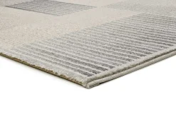 Alfombra interior - geométrico con relieve - gris - 133 x 190 cm - BARESA