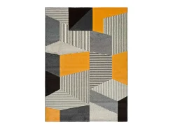 Alfombra interior - geométrico - gris - 160 x 230 cm - LEO