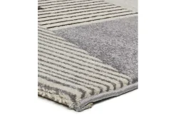 Alfombra interior - geométrico - gris - 160 x 230 cm - LEO