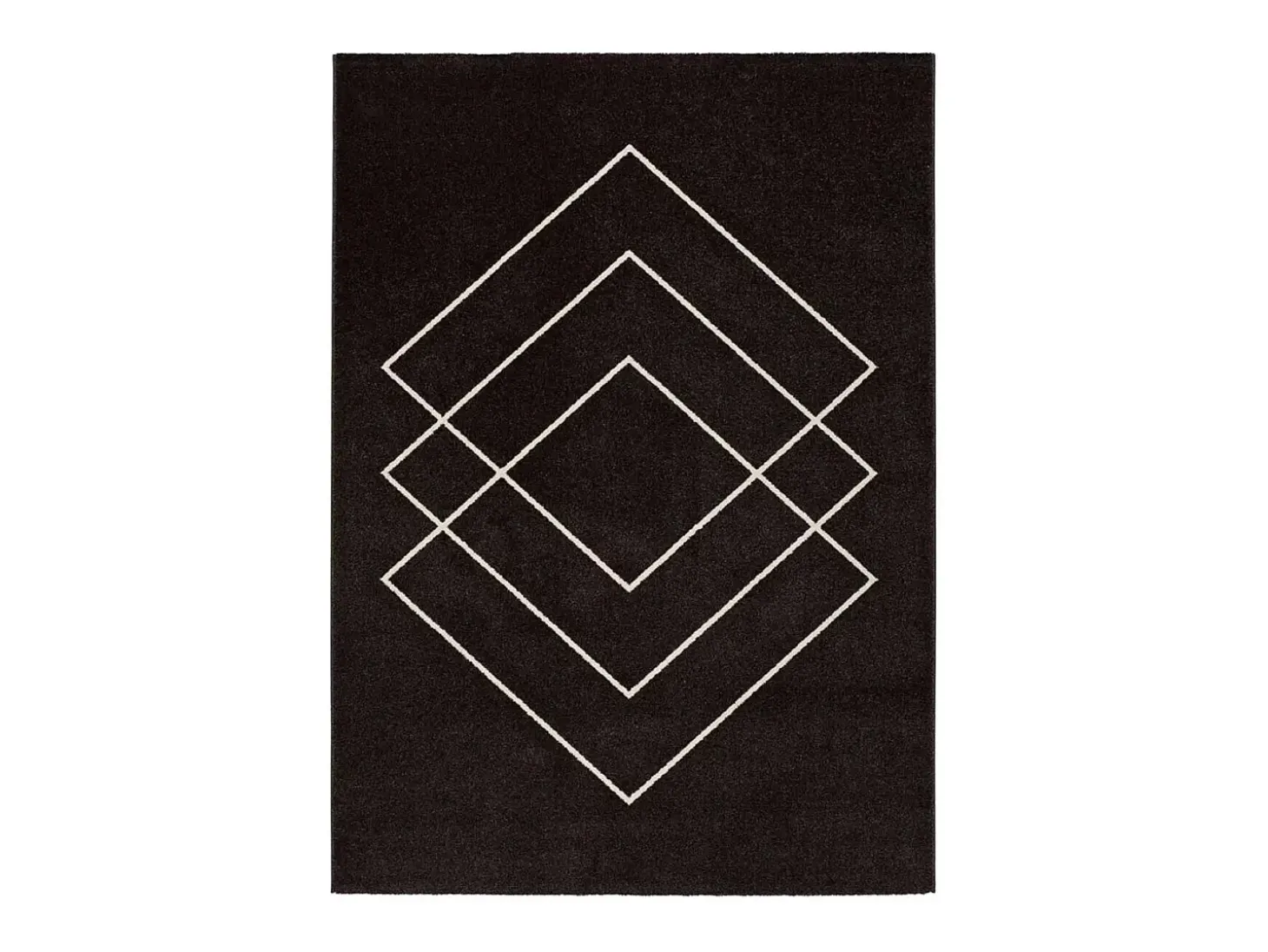 Alfombra interior - geométrico - negro - 133 x 190 cm - BREDA
