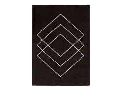 Alfombra interior - geométrico - negro - 160 x 230 cm - BREDA