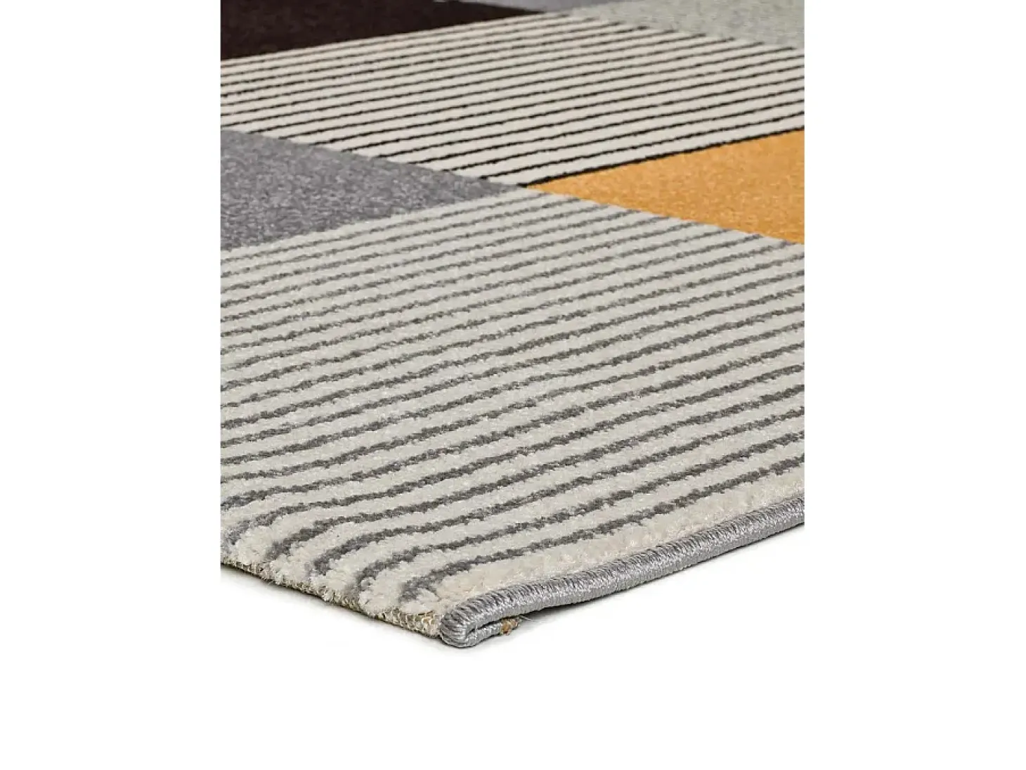 Alfombra interior - geométrico - gris - 140 x 200 cm - GLADYS