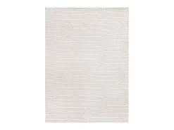 Alfombra interior - geométrico con relieve - crema - 60 x 110 cm - ESTILO