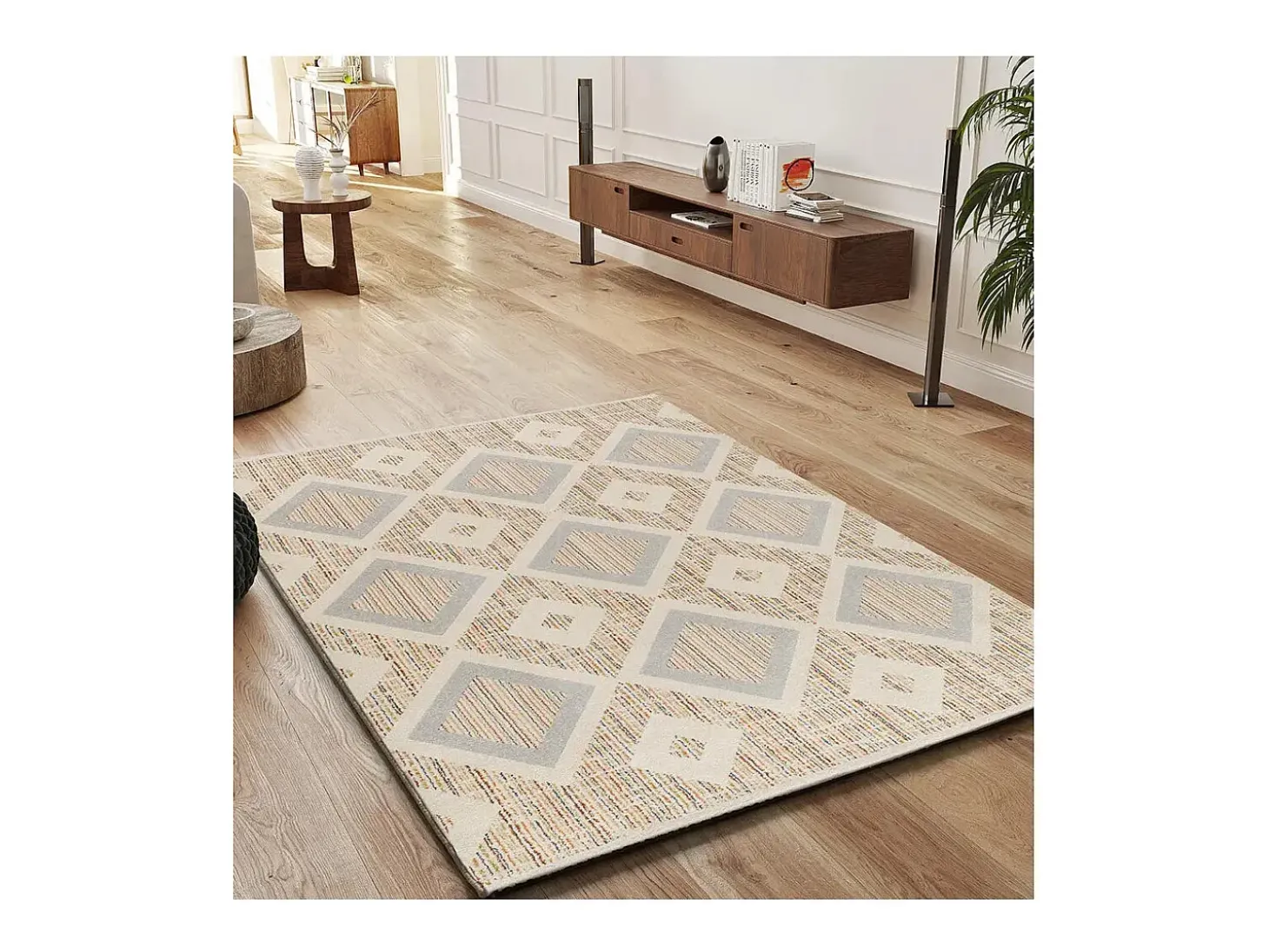 Alfombra interior - geométrico - multicolor - 133 x 190 cm - SIROCO