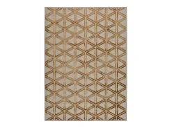 Alfombra interior - geométrico - cobre - 120 x 170 cm - LANA