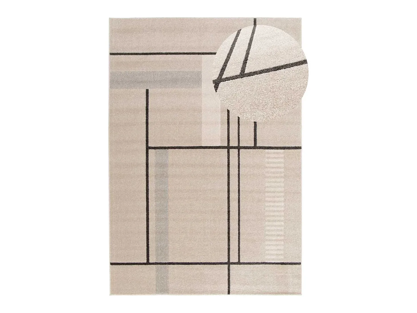 Alfombra interior - geométrico - beige - 120 x 170 cm - DOMUS