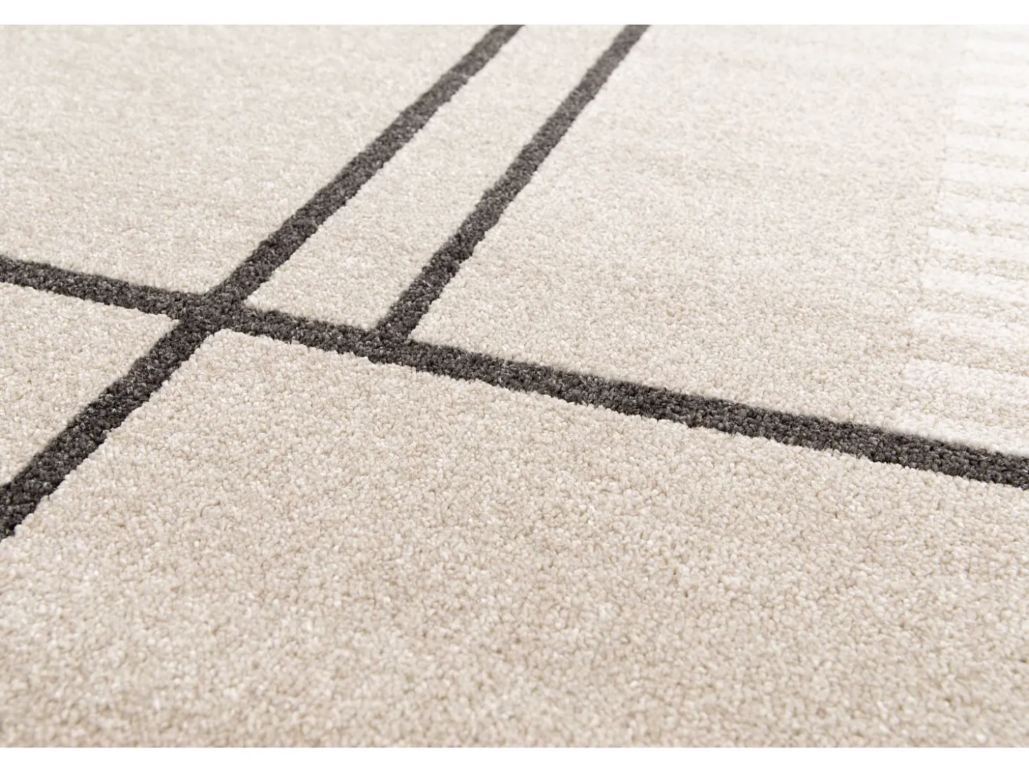 Alfombra interior - geométrico - beige - 120 x 170 cm - DOMUS