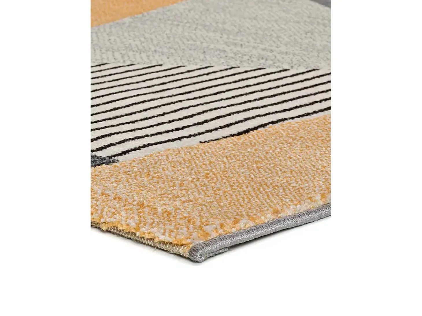 Alfombra interior - geométrico - gris - 140 x 200 cm - GLADYS