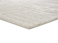 Alfombra interior - geométrico - blanco - 160 x 230 cm - BLANCHE