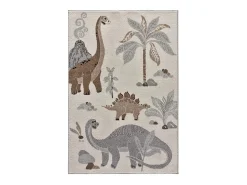 Alfombra interior - infantil dinosaurios - blanco - 120 x 170 cm - BEATS