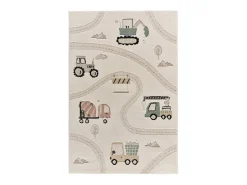 Alfombra interior - infantil coches y carreteras - multicolor - 120 x 170 cm - CLOWN