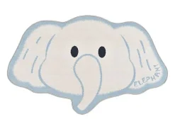 Alfombra interior - infantil elefante - blanco - 75 x 120 cm - CANDY