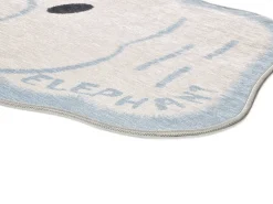 Alfombra interior - infantil elefante - blanco - 75 x 120 cm - CANDY