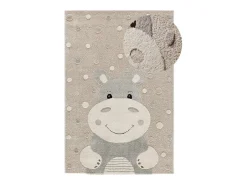 Alfombra interior - infantil hipopótamo - piedra - 120 x 170 cm - CLOWN